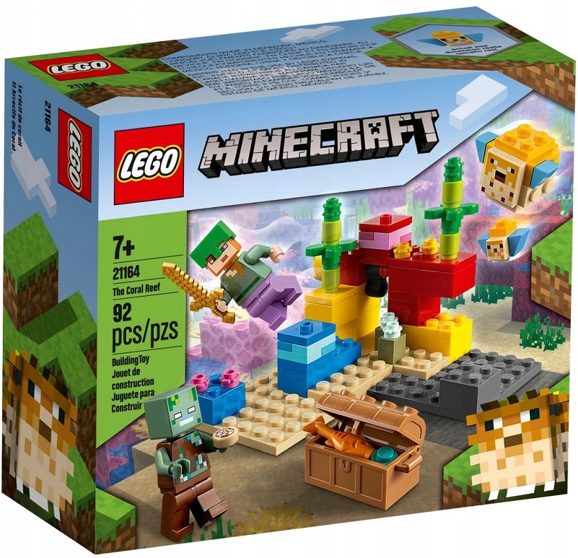 LEGO MINECRAFT 21164 Rafa Koralowa Skarb Skrzynia