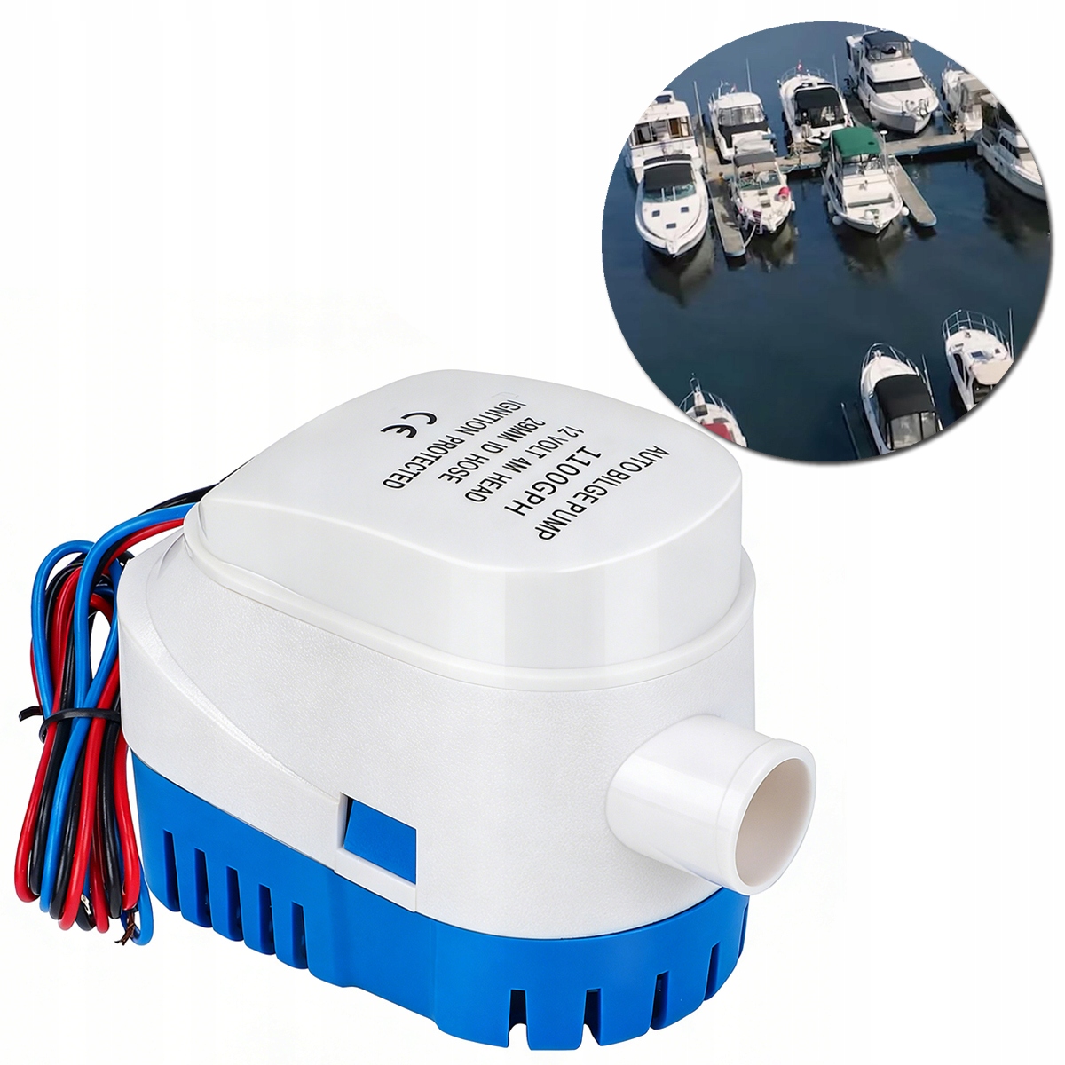 Automatyczna Pompa Wody Zęzowa 12V 1100GPH