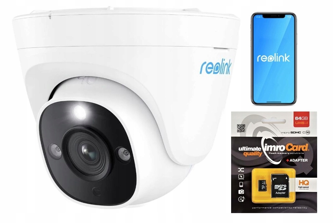 Sada 2xKamera Reolink P334 8MP 4K Ultra Hd Poe 2x 64GB Karta