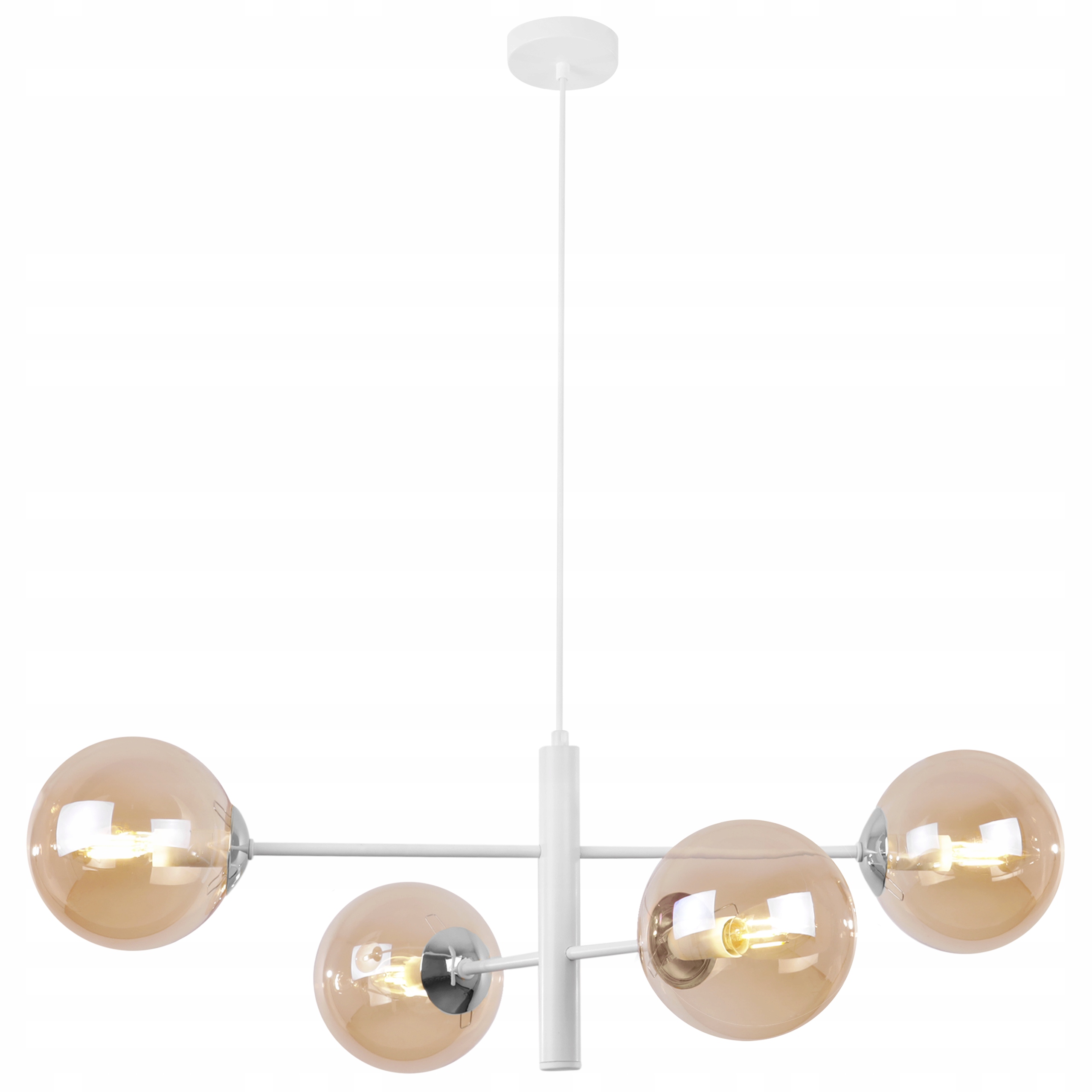 Stropní Svítidlo Závěsný Lustr Do Obývacího Pokoje Kuchyně Ložnice Bílá Chrom Loft