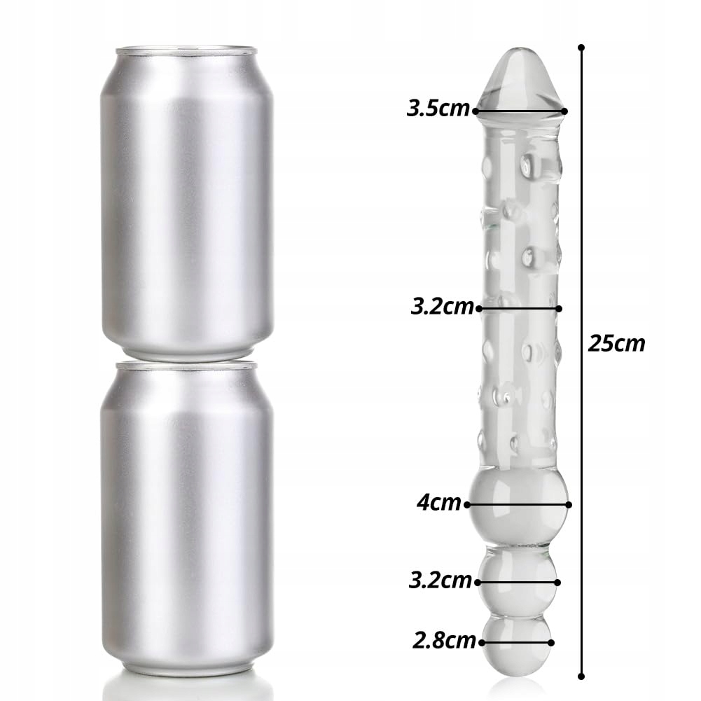 SXOVO Dildo Realistyczny 25cm Szkło Analkule G-Punkt Prostata Stymulacja — miniatura 3