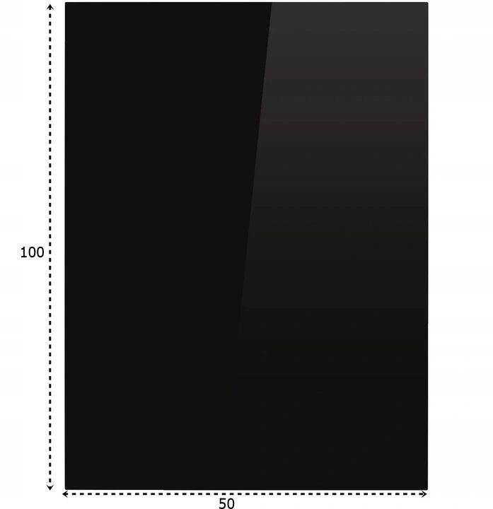 

Czarna Szyba Hartowana 50x100cm Podstawa