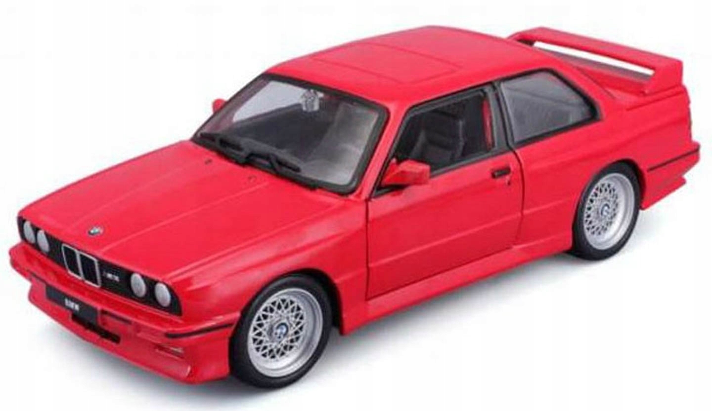 BURAGO 1:24 BMW M3 CZERWONE MODEL METAL