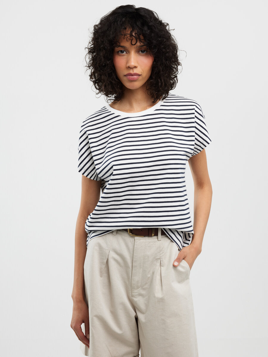 Tričko Big Star bílá a tmavě modrá, Alesa 403 L