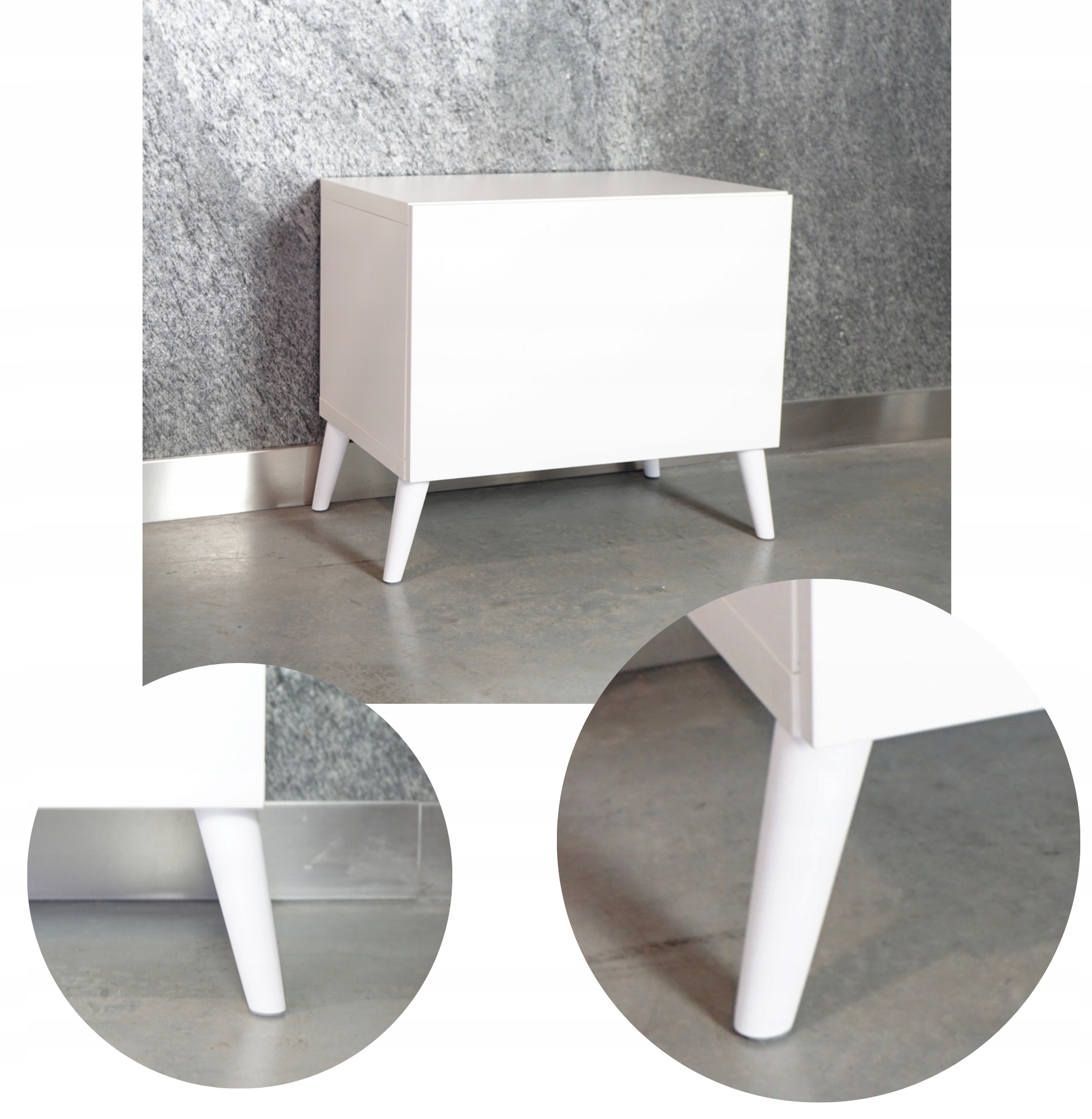 4x Nóżki 8cm drewniane do mebli buk biała skośna EAN (GTIN) 5901832454625