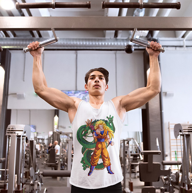 TANK TOP DRAGONBALL GOKU SHENLONG Dekolt okrągły