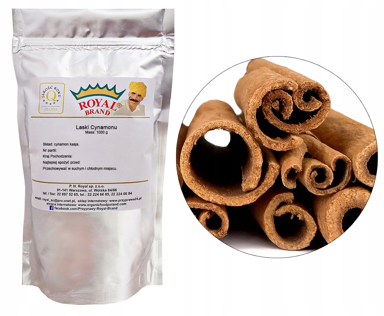 Levně Skořicová tyčinka 1 kg Sušená skořice celá, kvalita Skořicové tyčinky Royal Brand