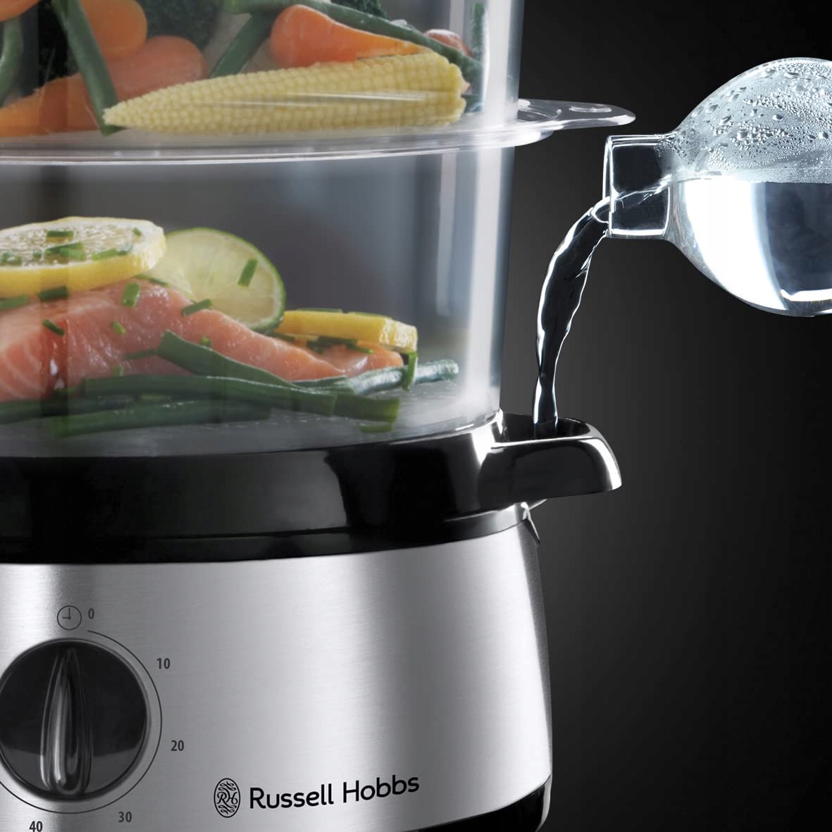 RUSSELL HOBBS Parowar 9L Timer 60 Min Automatyczne Wyłączanie BPA Free — miniatura 6