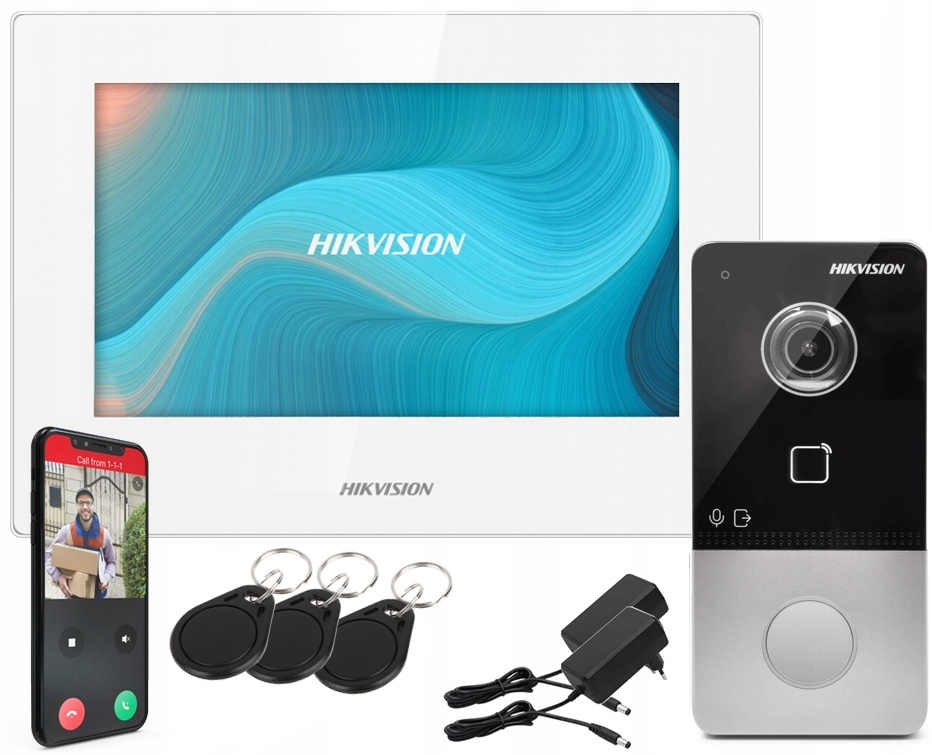 Hikvision WiFi Videovrátnik DS-KIS603-P Biely LCD