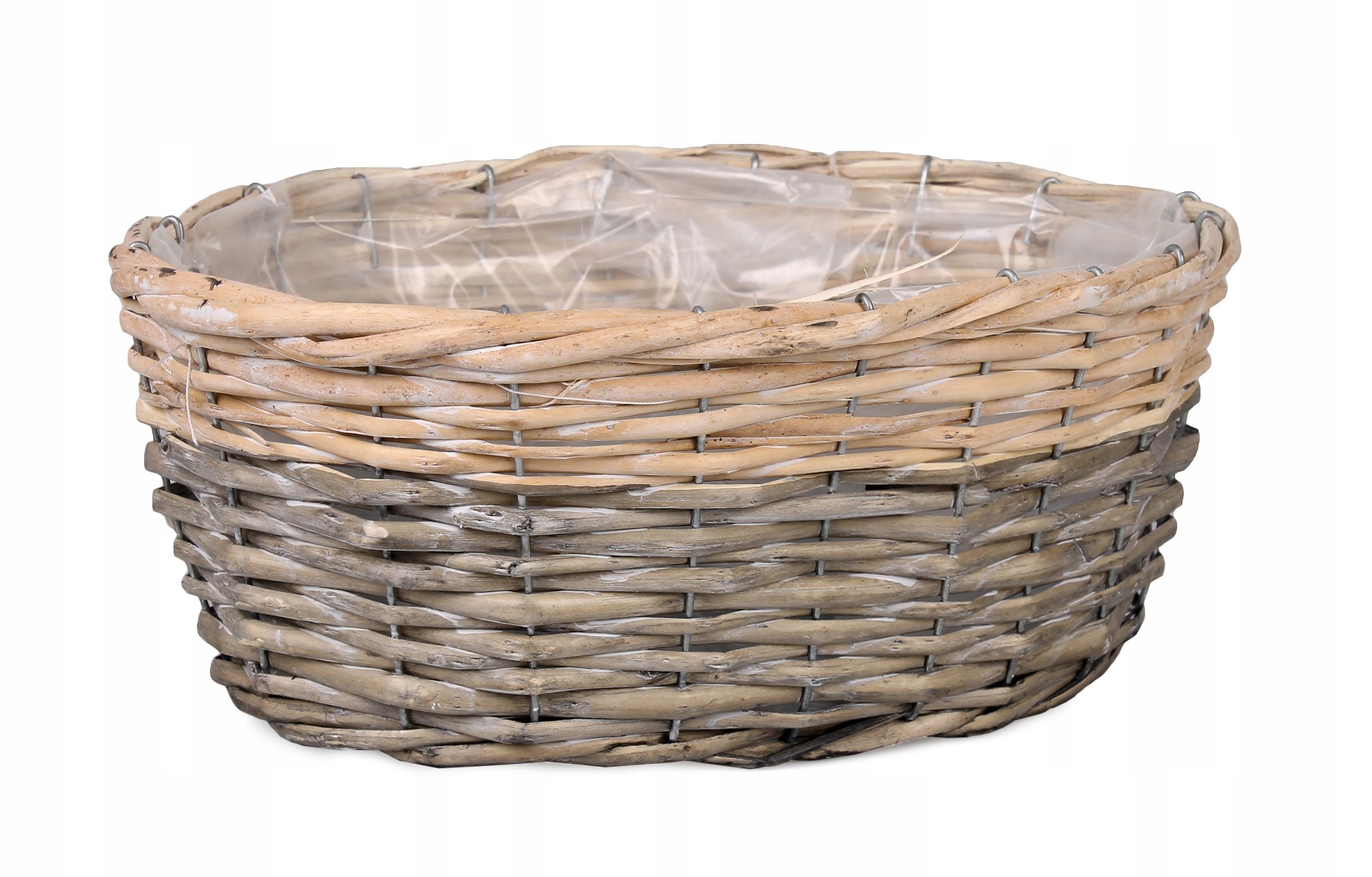 

Owalny Wiklinowy Koszyk Na Kwiaty 33x27x15 cm