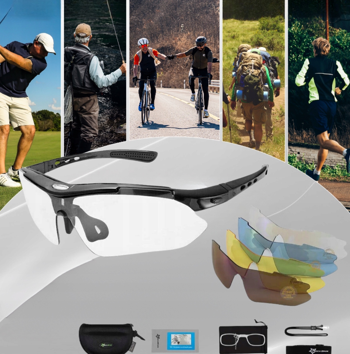 ROCKBROS OKULARY ROWEROWE SPORTOWE NA ROWER POLARYZACYJNE UV400 POLARYZACJA Kod producenta 5907769312205