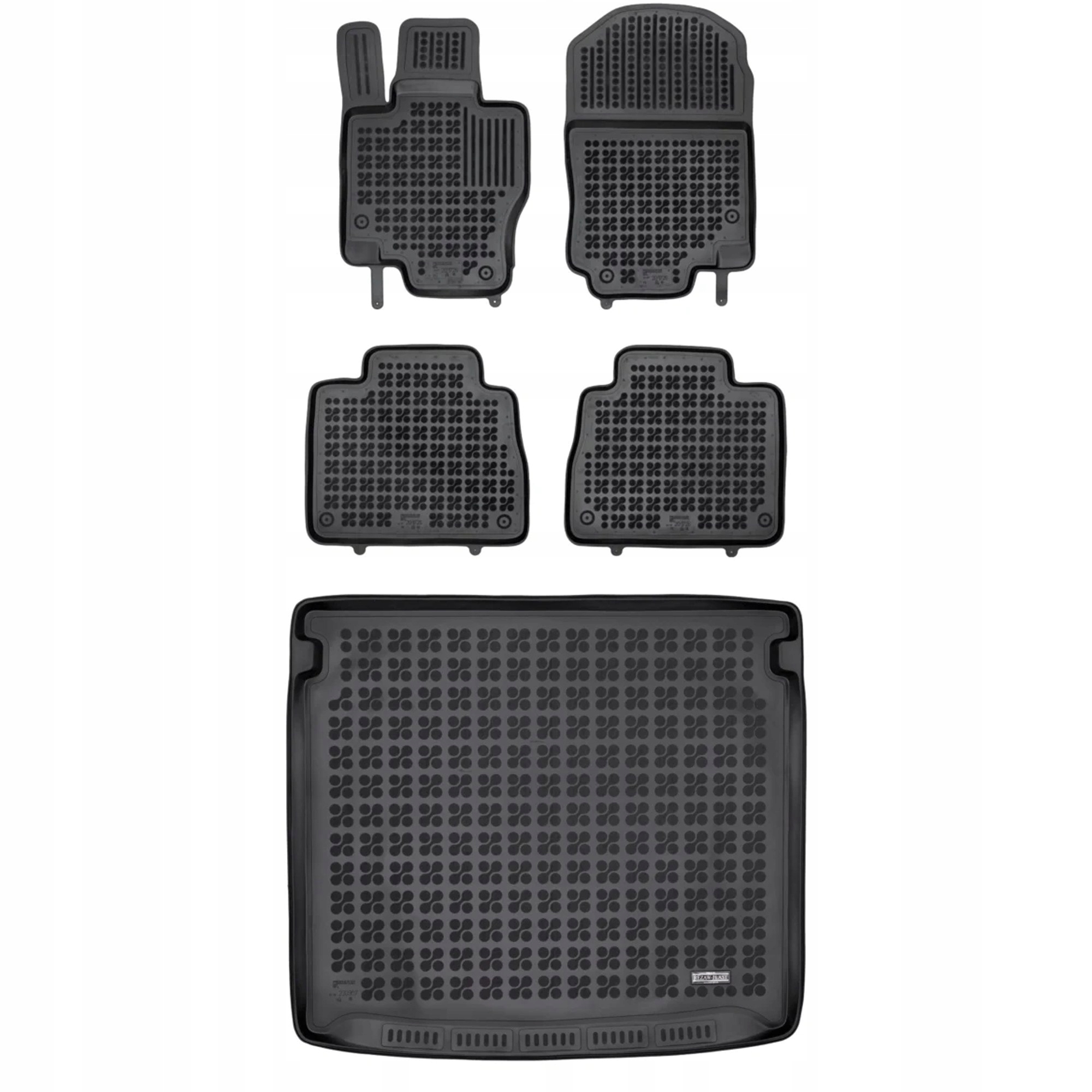 Gumová sada koberčekov a rohože Mercedes Gle II W167 od roku 2019, jedna podlaha