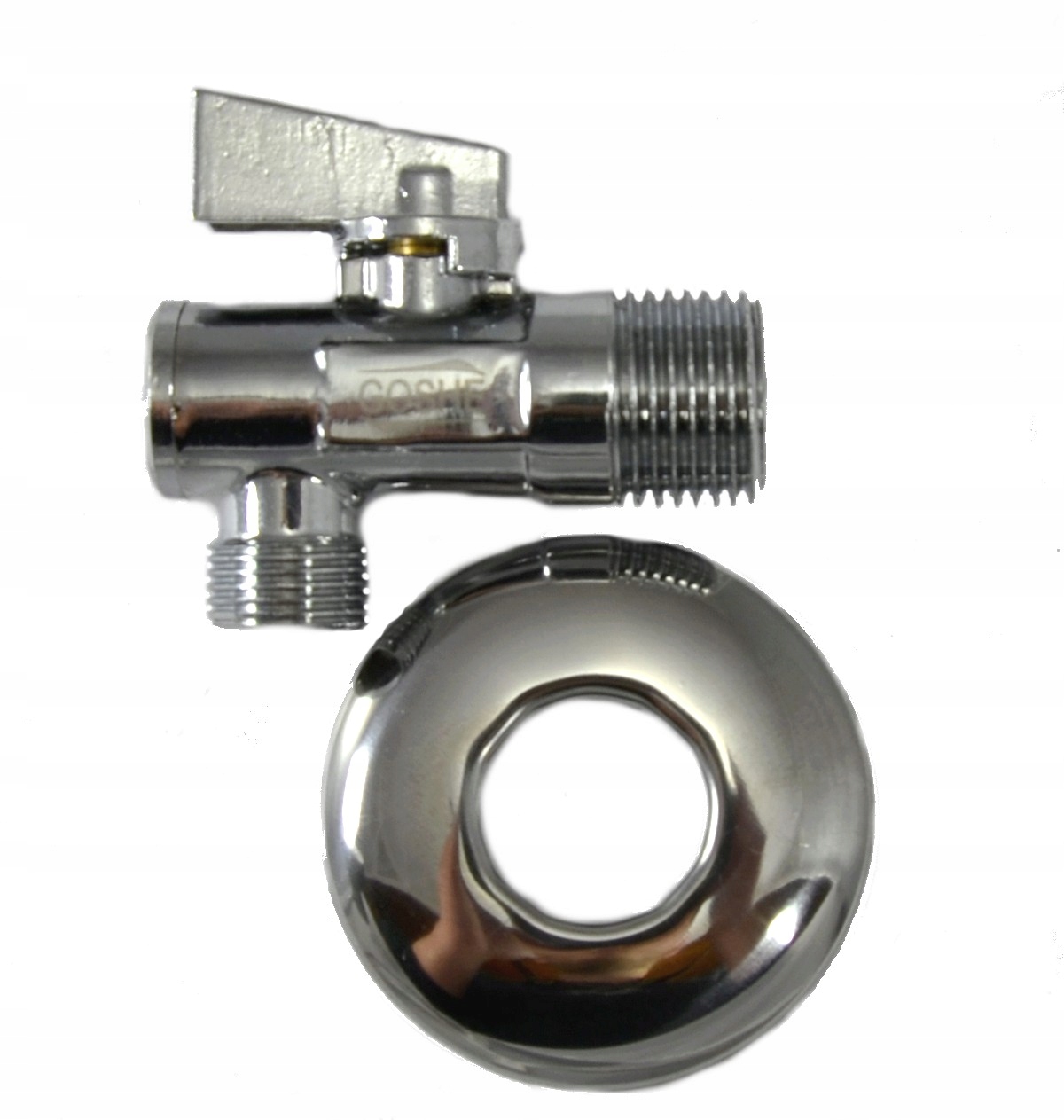 ZAWOREK KULOWY KĄTOWY Z FILTREM GOSHE 1/2 x 3/8 Marka Goshe