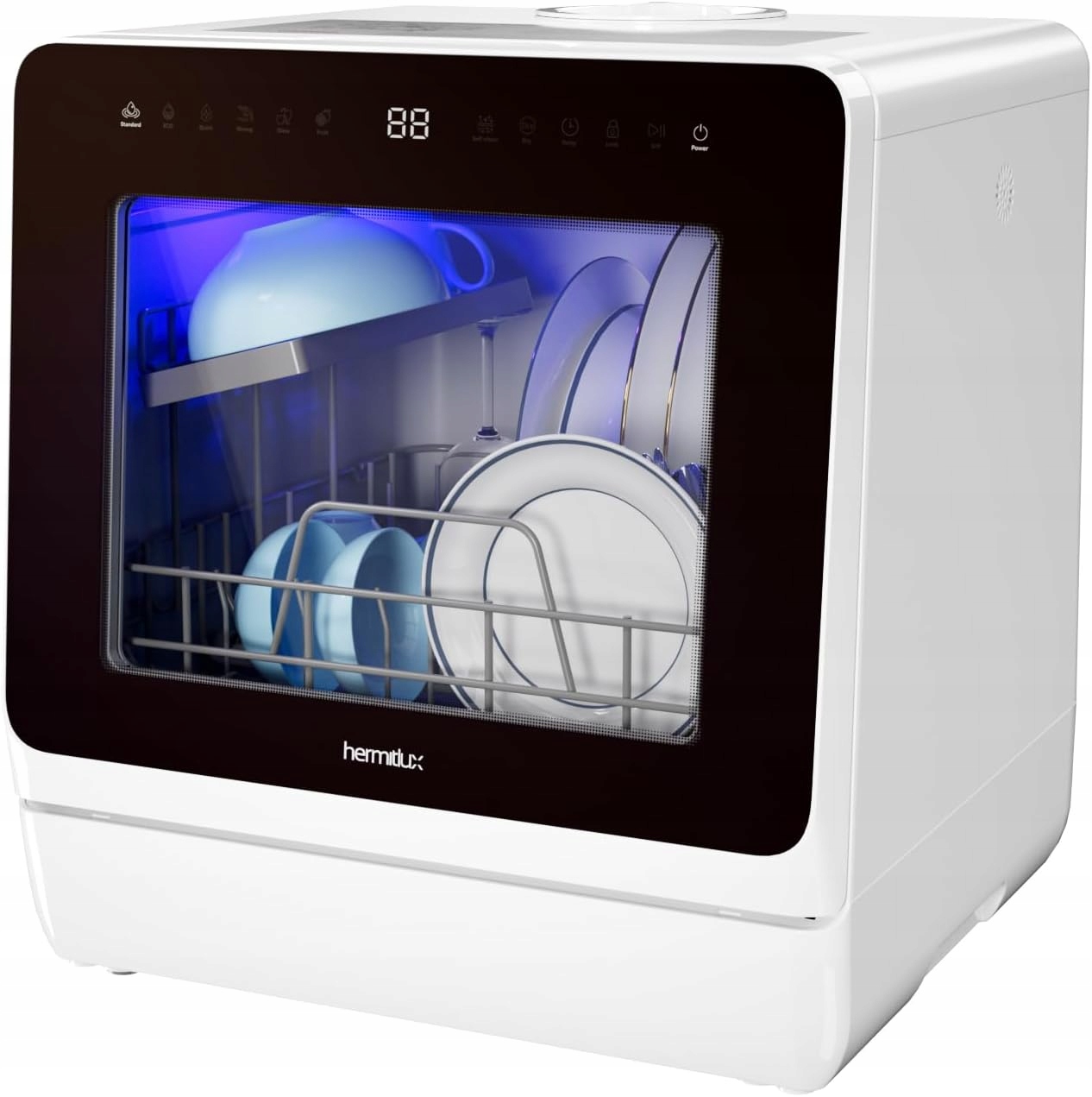Zmywarka Mini Stołowa Turystyczna 7 Programów Suszenie Cicha Mocna 5L 2w1