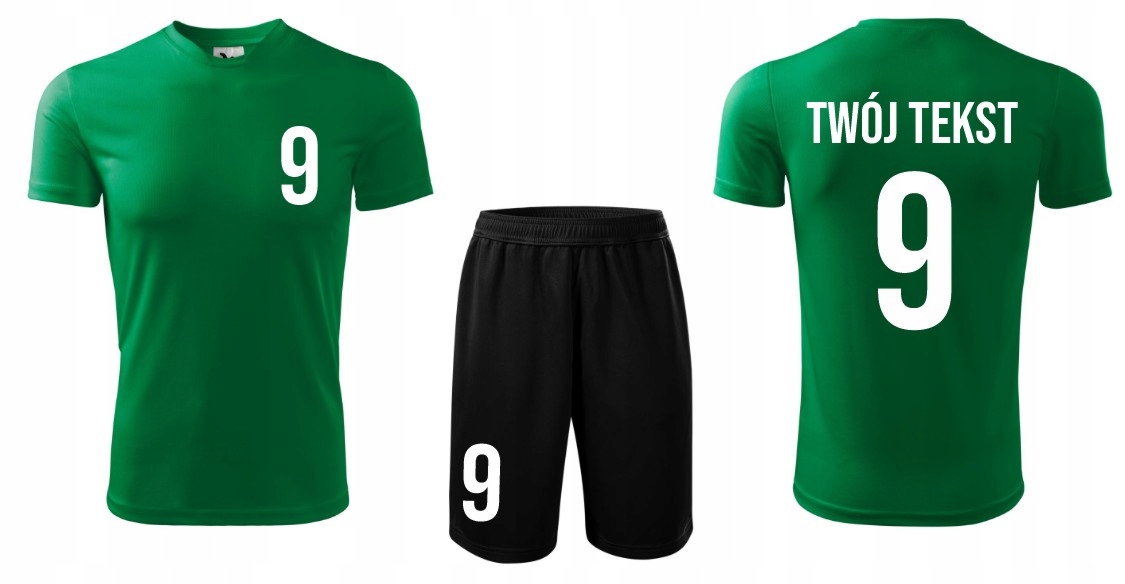 STRÓJ PIŁKARSKI Z WŁASNYM NADRUKIEM NAPISEM (XXL) KOMPLET SPORTOWY