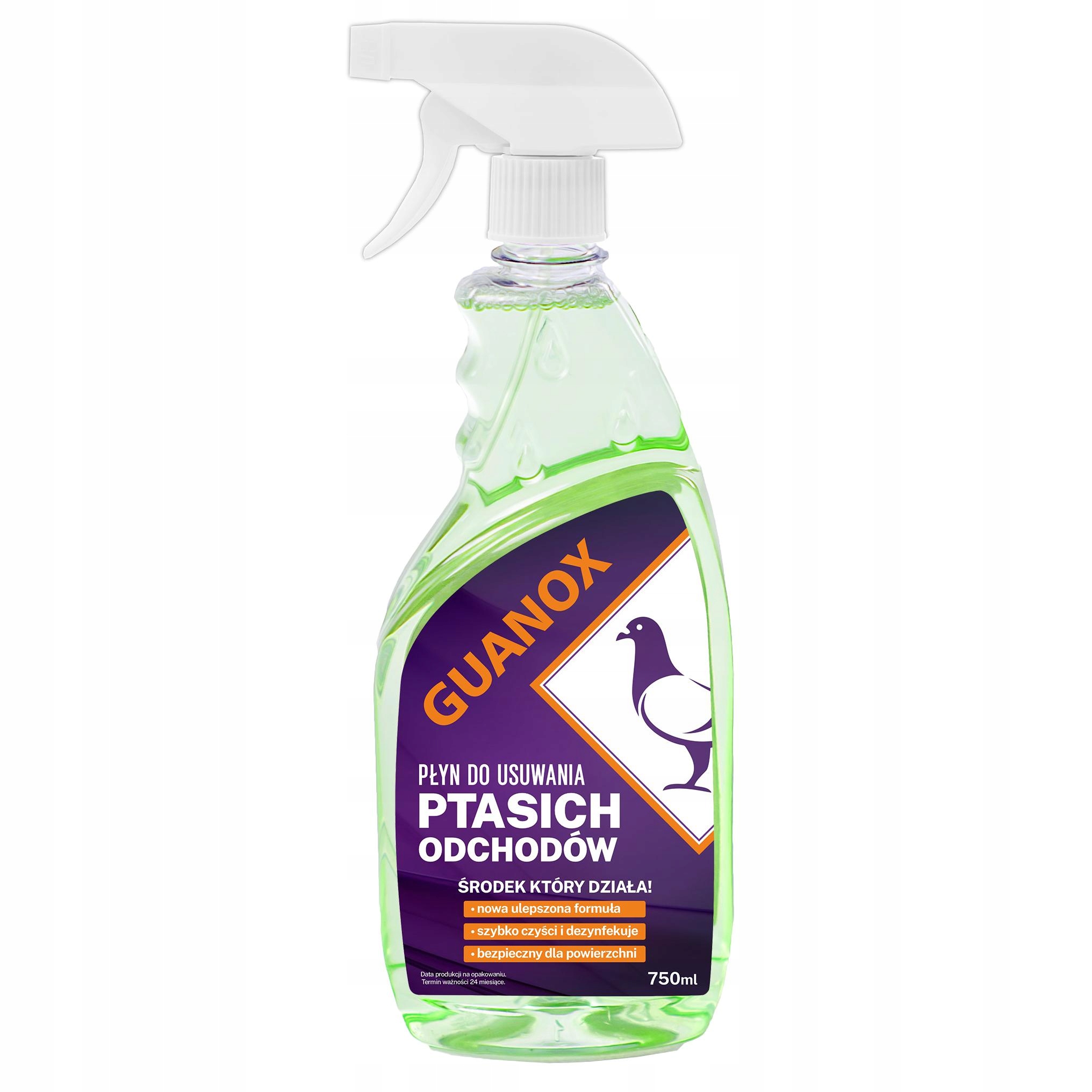 

Preparat Do Usuwania Ptasich Odchodów Guanox 750ml