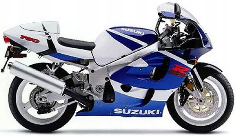 Samolepky Juula Pro Suzuki Gsxr 750 1999 Modré 1LF Bílé Ojw