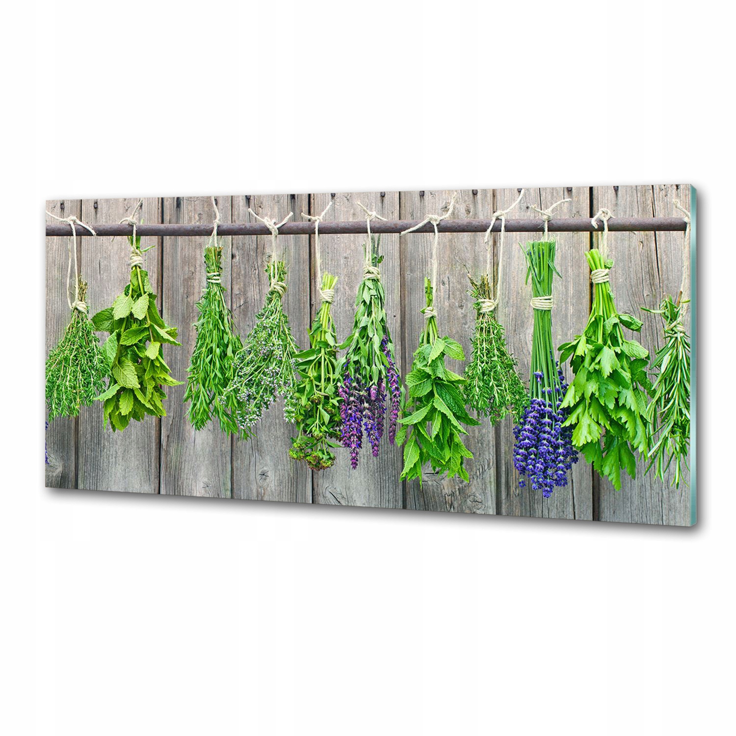 Panel do kuchyne Bylinky na šnúrke 125 x 50 cm Lepidlo