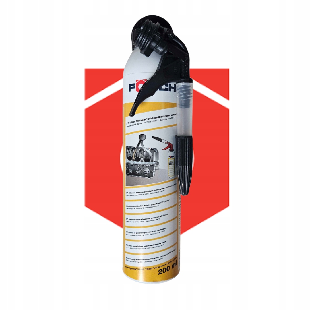 Szczeliwo wysokotemperaturowe 200ml Czarny Forch K164