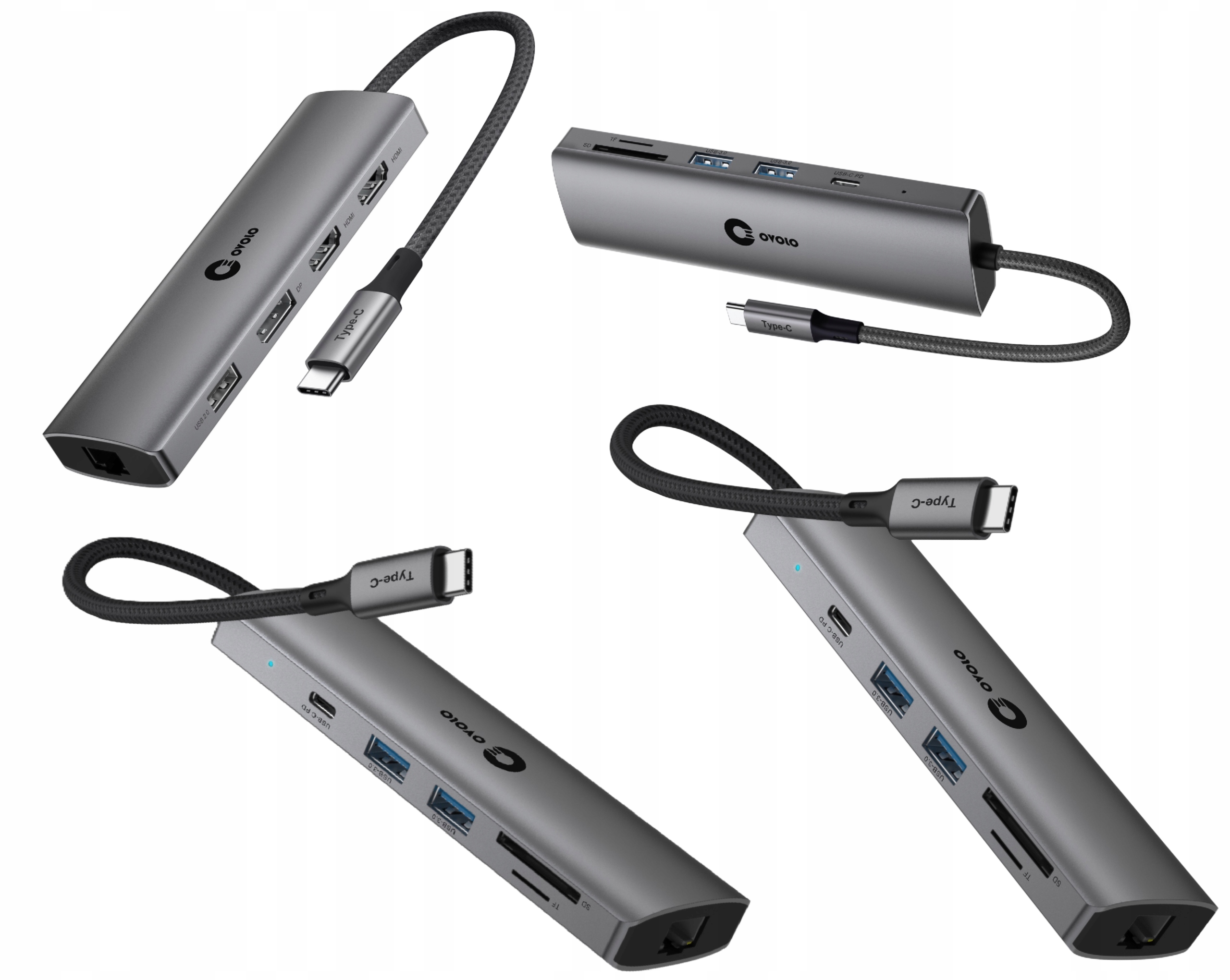 Hub Dual Monitor Usb-c 2xHDMI 4K DisplayPort Lan do Laptopa Samsung