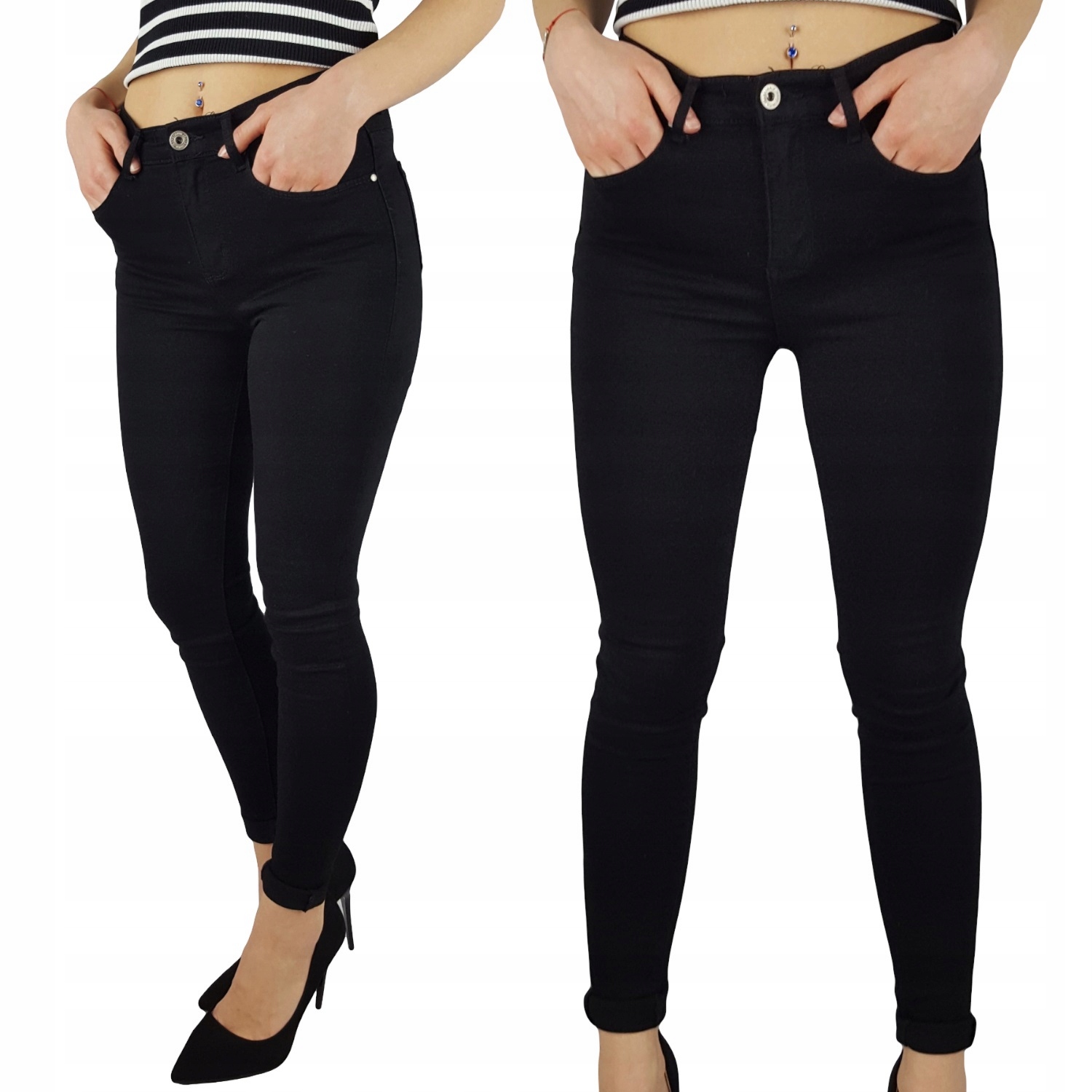 Klasyczne-damskie -spodnie -jeans -wyszczuplające