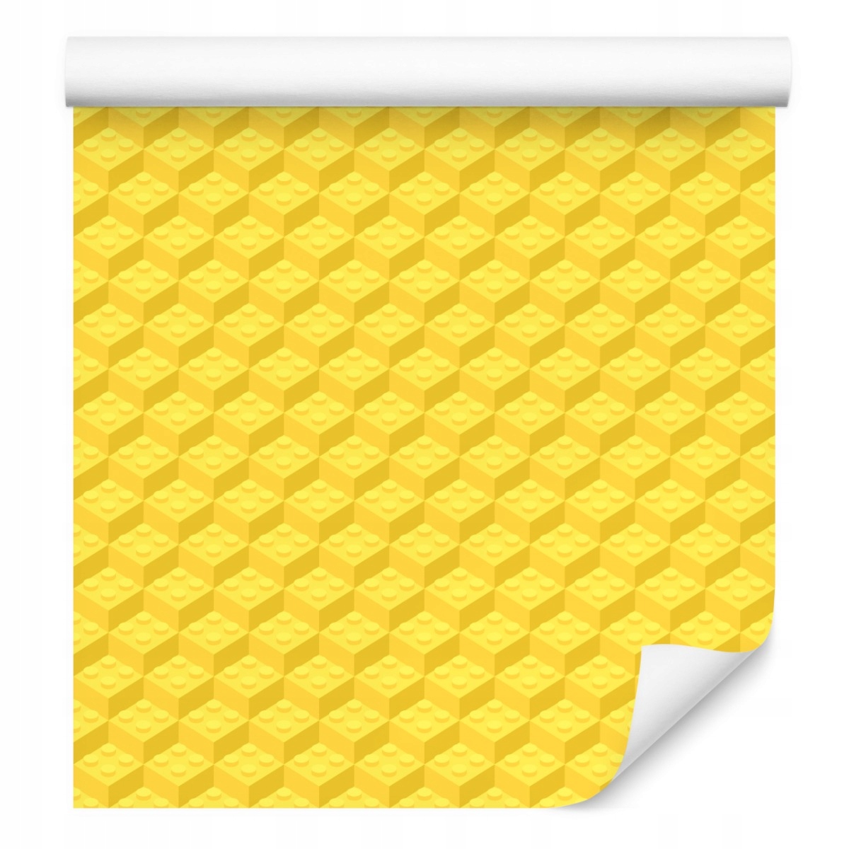 Tapeta pro dítě Čtvercové Žluté Lego kostky