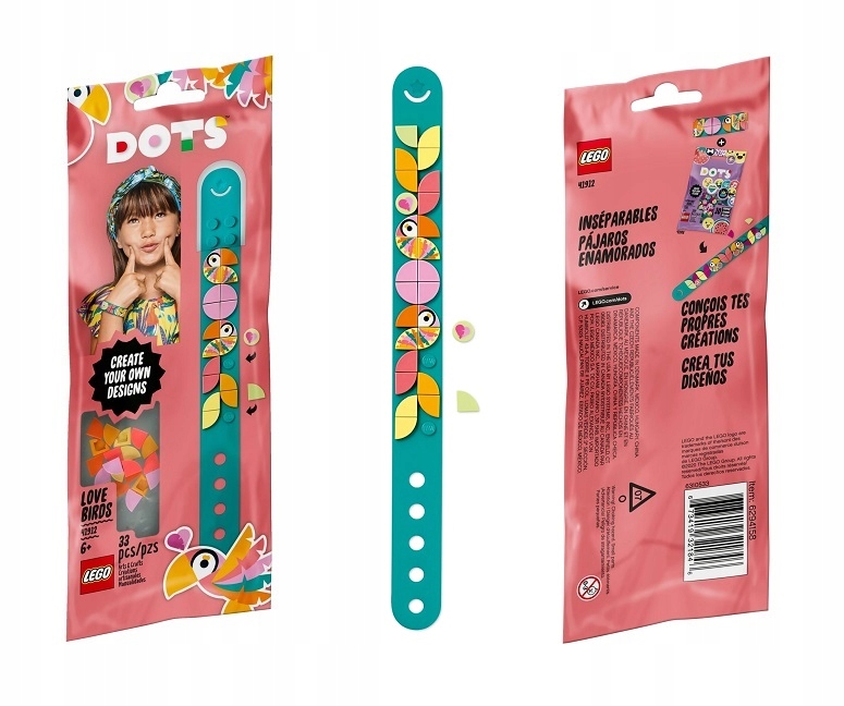 Lego Dots Bransoletka Z Papużkami Nierozłączkami 41912
