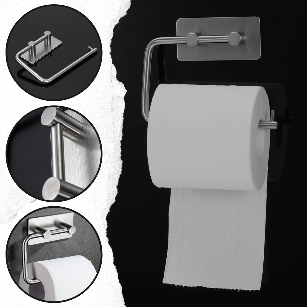 UCHWYT WIESZAK NA PAPIER TOALETOWY BEZ WIERCENIA Kod producenta srebrny klasyczny