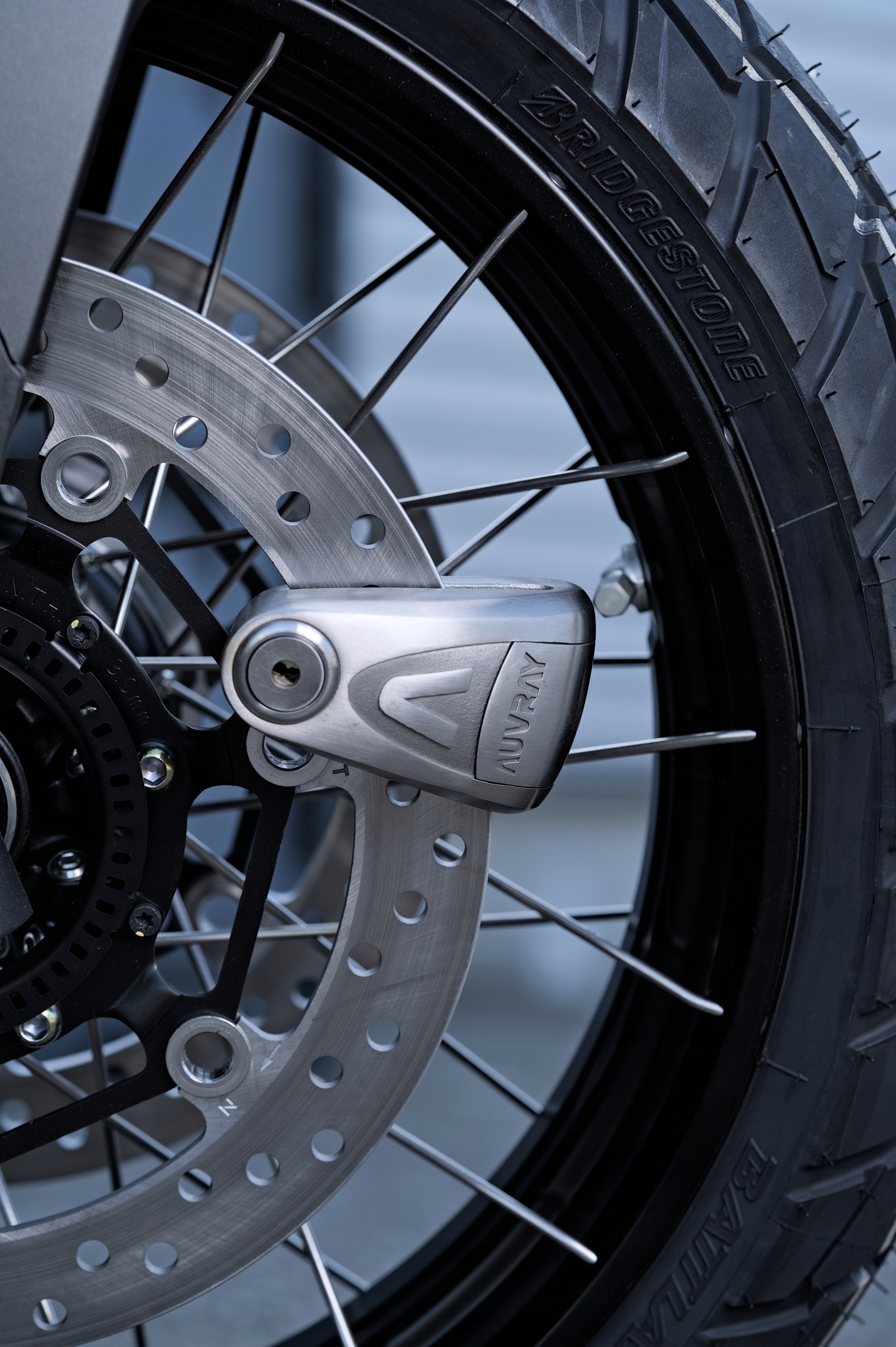 Auvray zámok na kotúč s alarmom B-lock 14 Inox priemer kolíka 14 mm