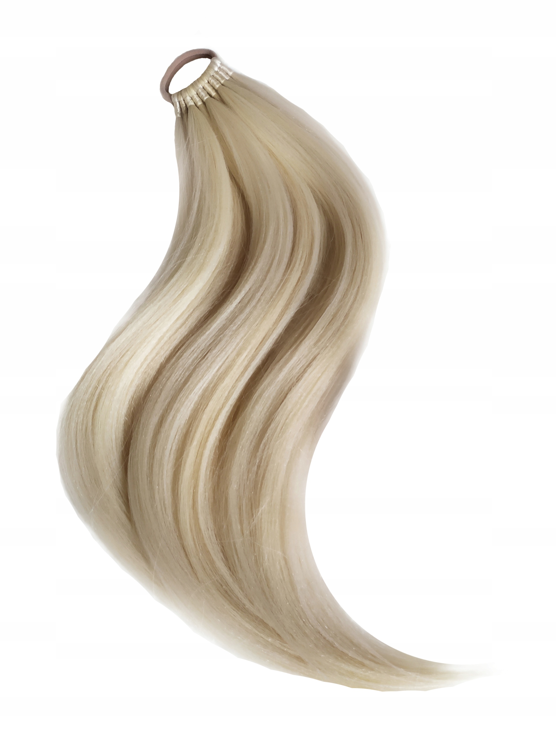 Kucyk Doczepiany Na Gumce, Treska, jasny blond, Promienna Blondynka, 80cm