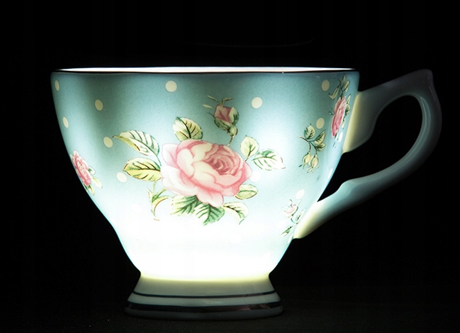 FILIŻANKA CIENKA PORCELANA NIEBIESKA 220 ML BONE CHINA NA PREZENT Kod producenta SN1