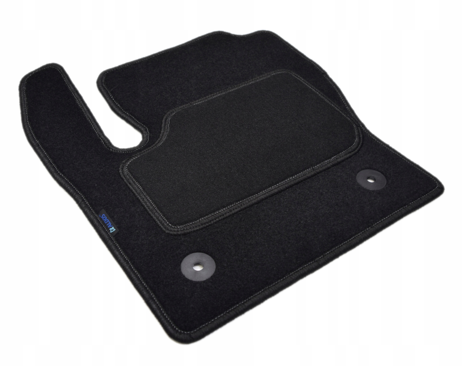 Ford Kuga 2013-2020r. Czarny dywanik welurowy kierowcy Aldos. Silver