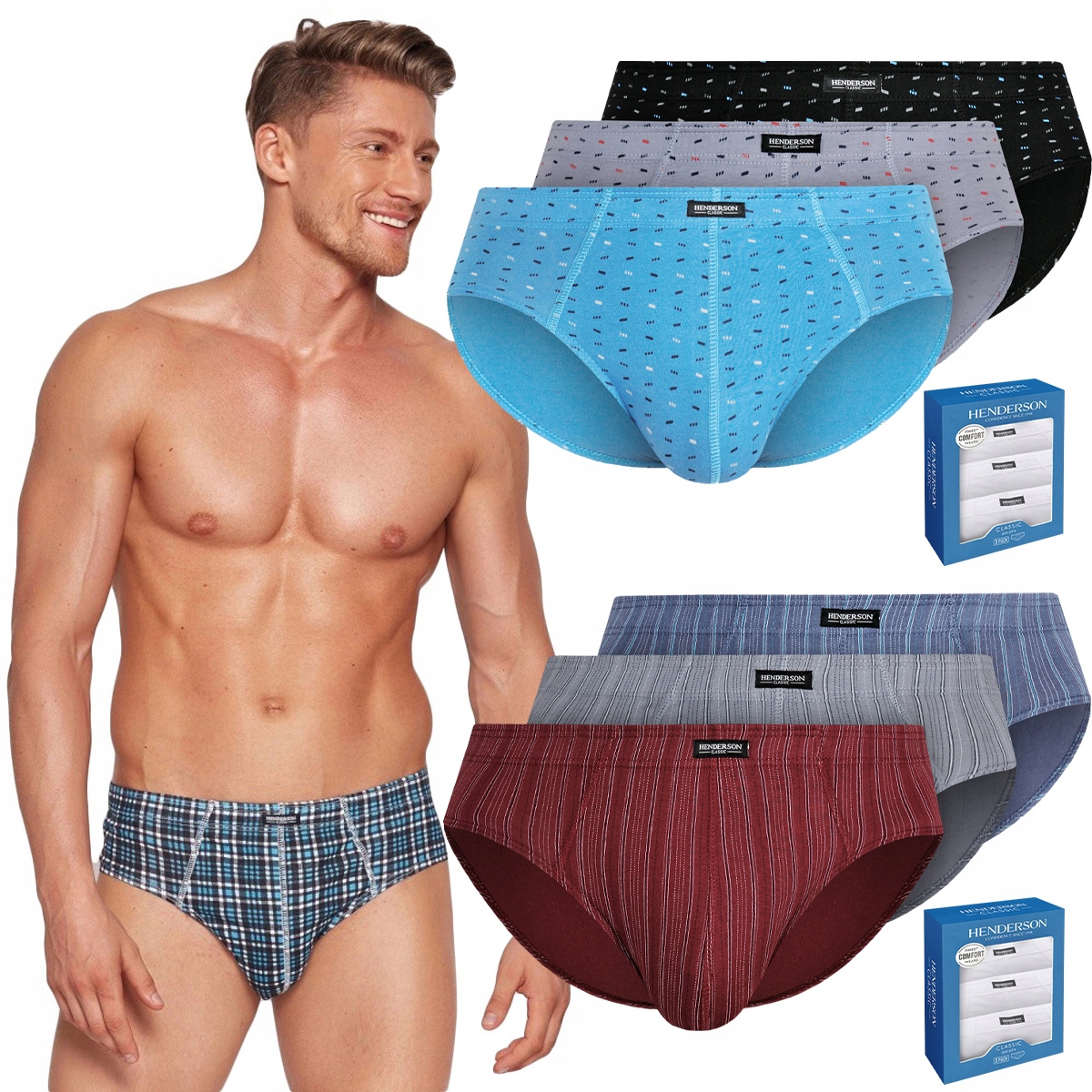 Slipy HENDERSON r.XL 2x3pack NOWE WZORY TANIO!!!