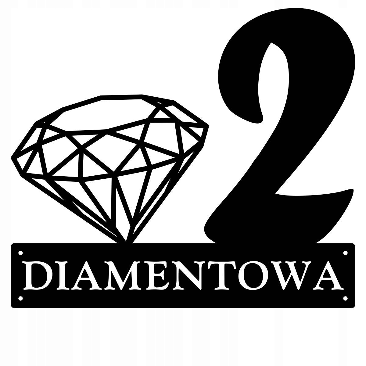 Číslo Na Dom 48 cm Tabuľa Adresa Oceľ 2MM Diamantová