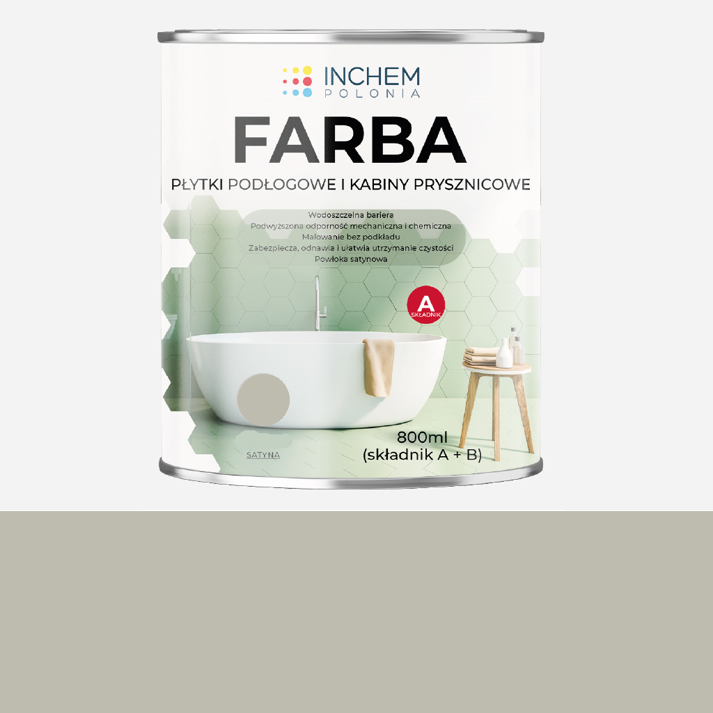 Farba do płytek i kabin prysznicowych 800ml Beż Inchem