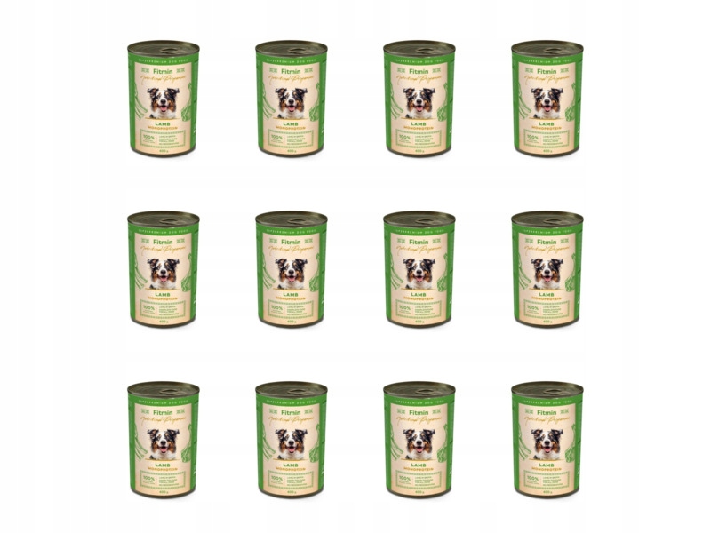 Karma dla psa Fitmin z jagnięciną 12 x 400 g