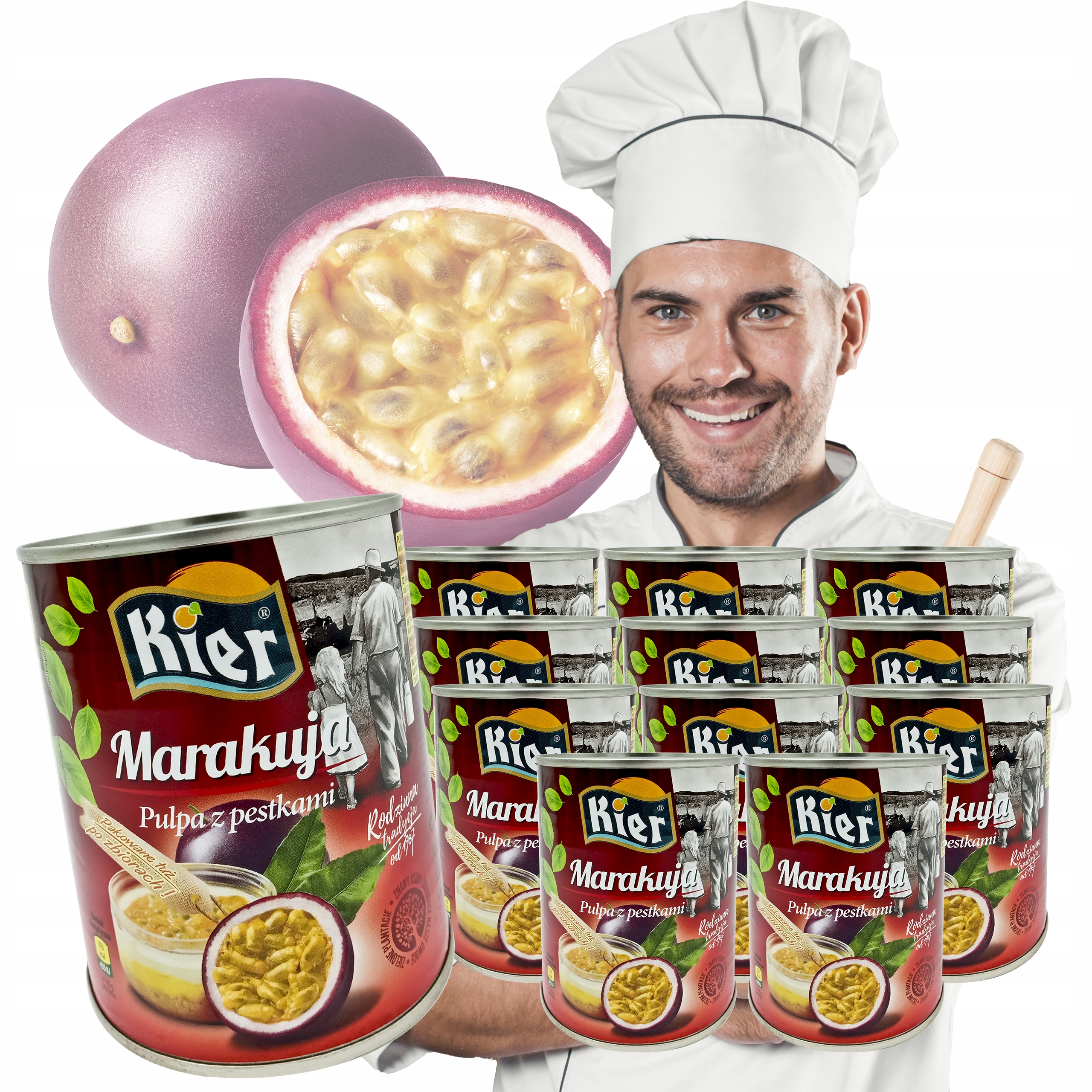 Levně Marakuja Pyré S Peckami 12 X 850 G Plechovka