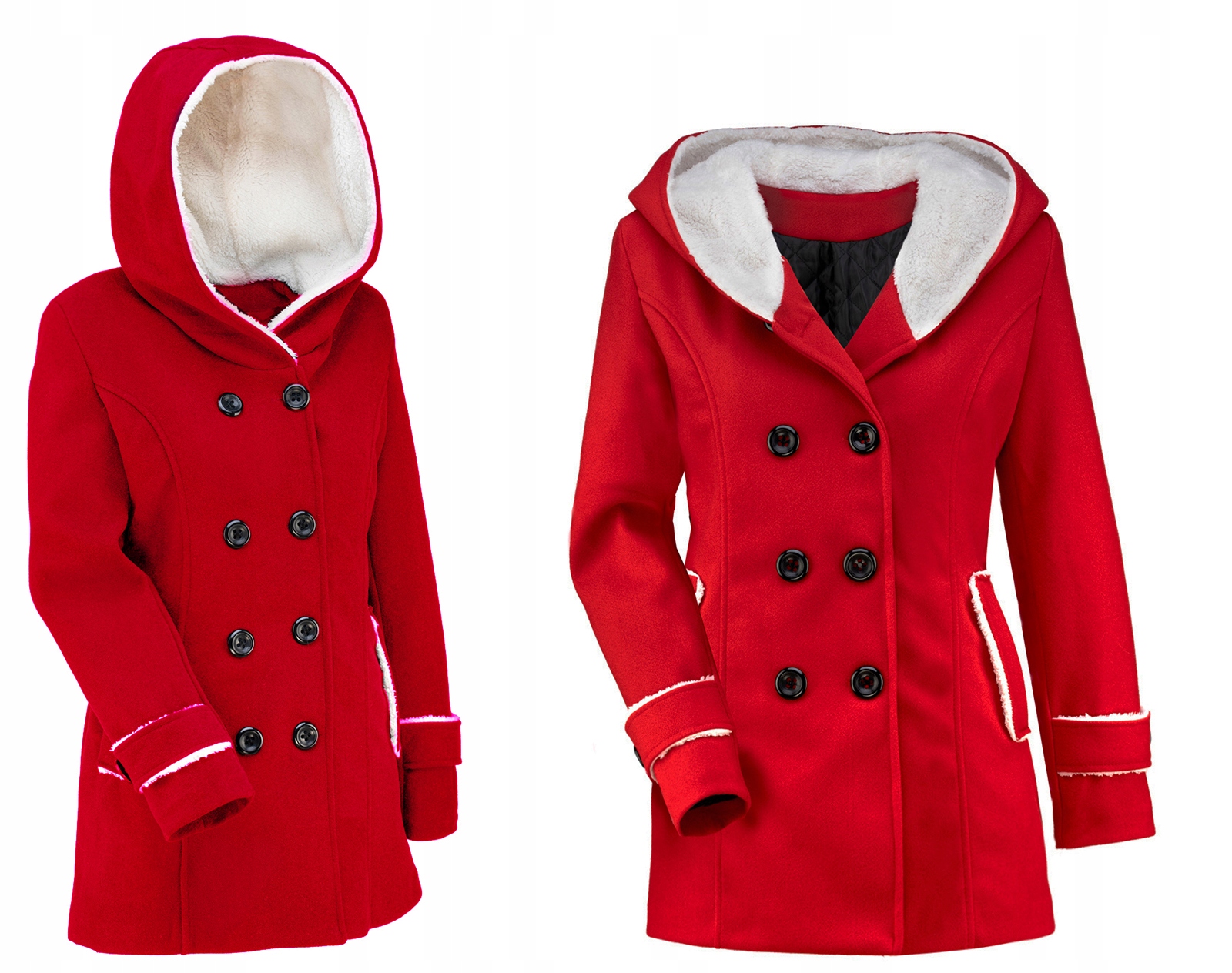 Dámský Kabát S Kožíškem, Teplý S Kapucí, Velikost M