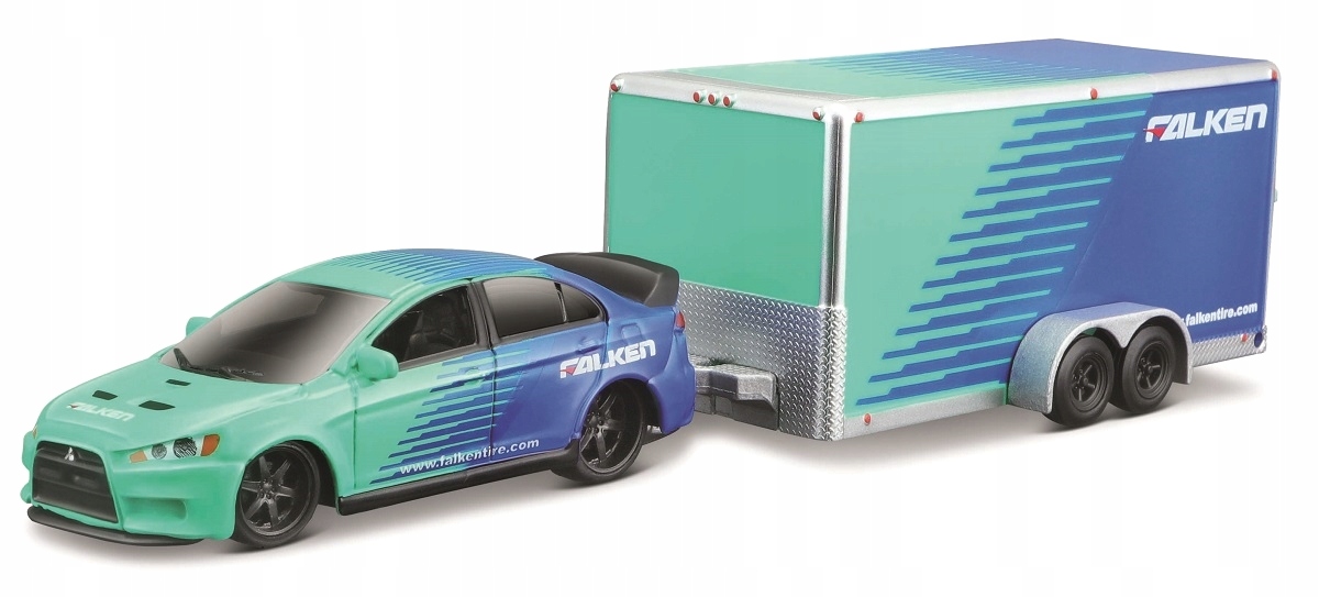 

Maisto 2008 Mitsubishi Lancer z przyczepą 11368