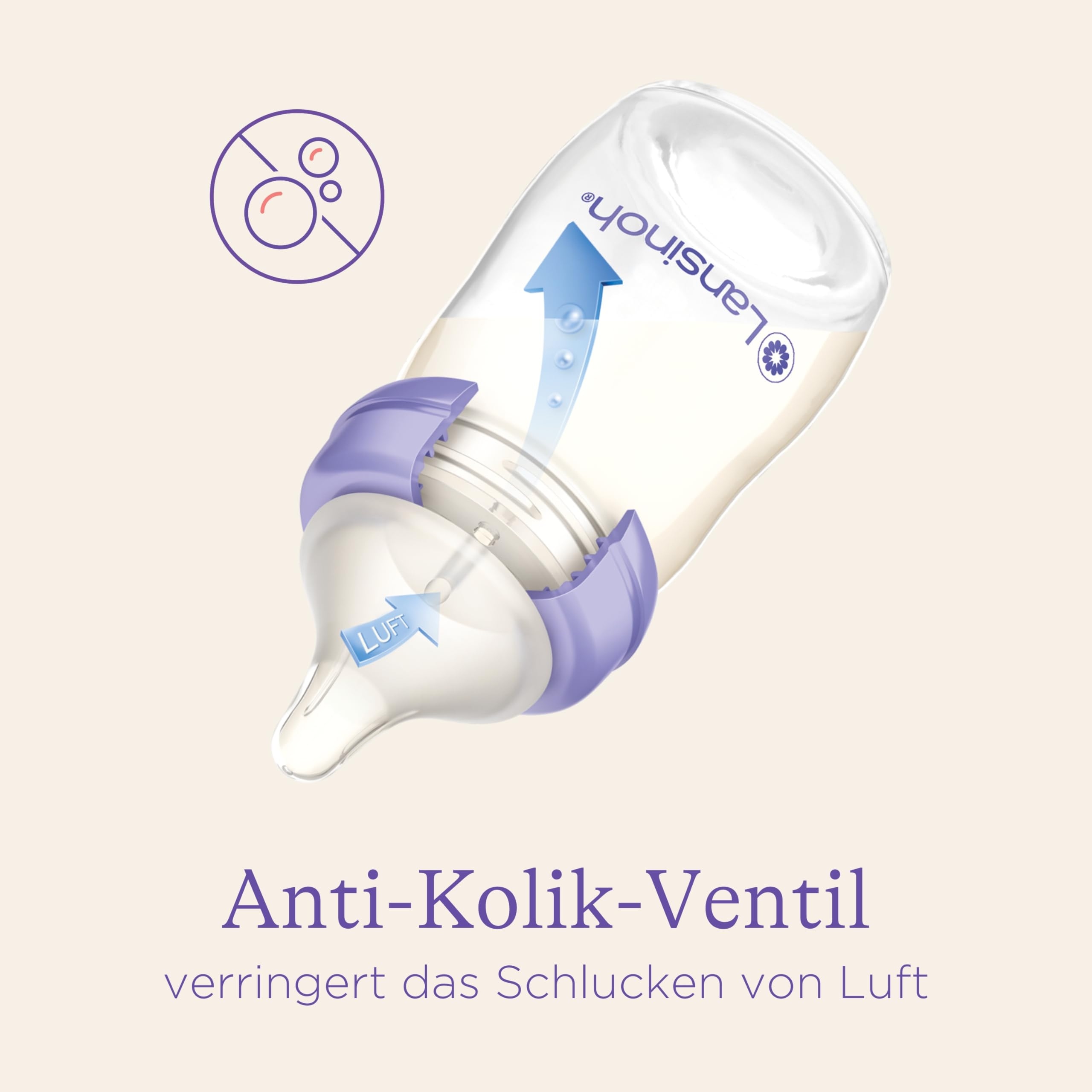 LANSINOH Butelka Dla Niemowląt NaturalWave 160ml Stabilna Konstrukcja — miniatura 5