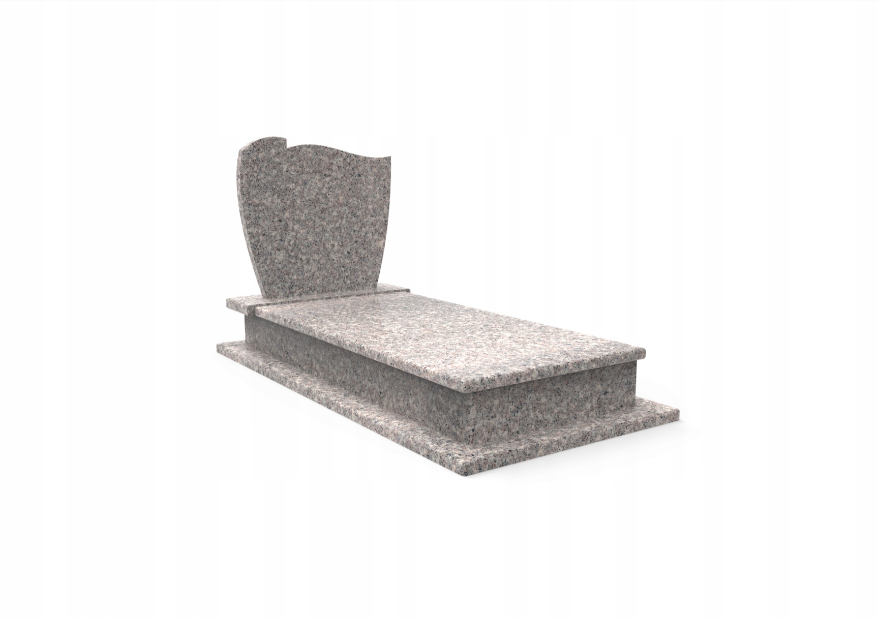 Jednotlivý granitový náhrobek Premium Zaoblený královský bronz