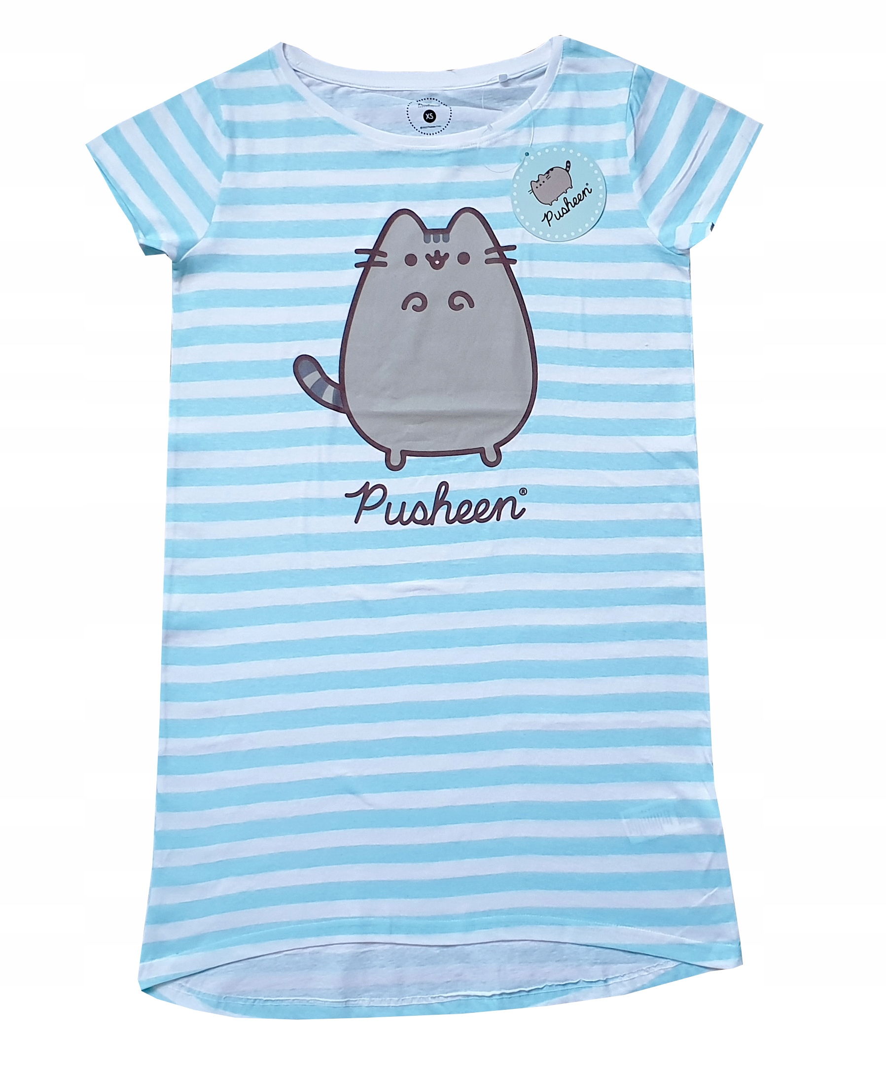 KOSZULA NOCNA DAMSKA PUSHEEN PIŻAMA BAWEŁNA KOSZULKA KOT KOBIECA DZIEWCZĘCA Marka EplusM