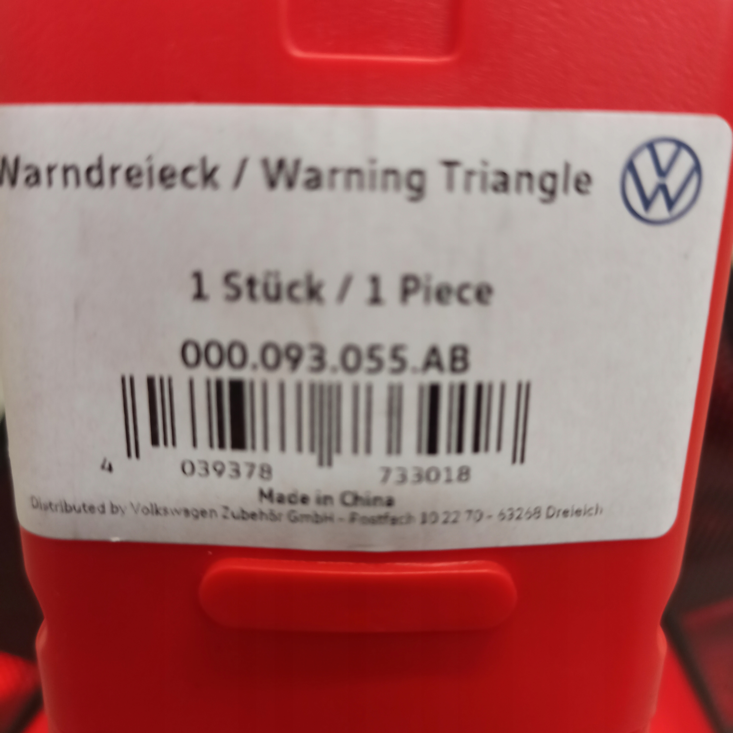 ORYGINALNY TRÓJKĄT OSTRZEGAWCZY VOLKSWAGEN KPL Producent Volkswagen OE
