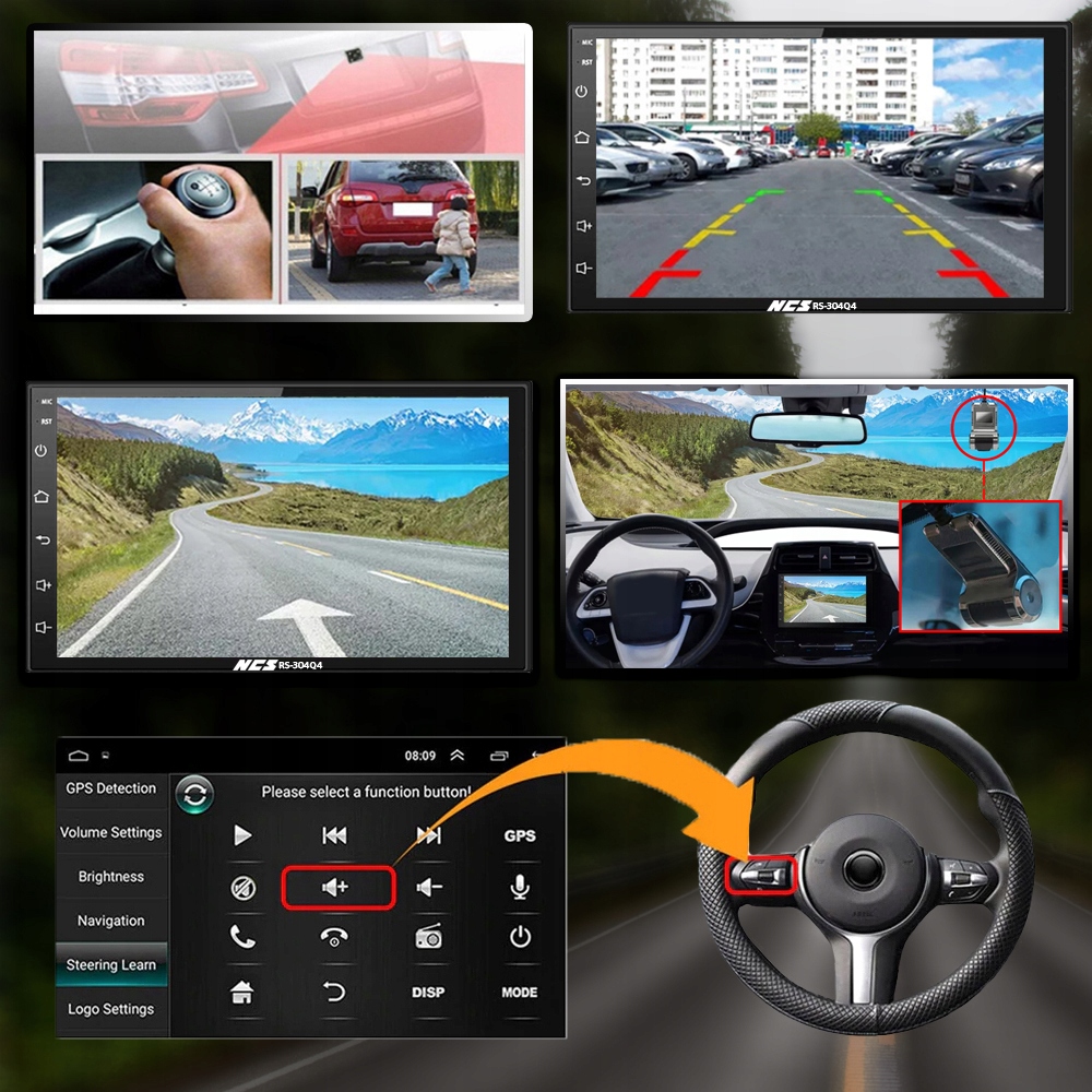 RADIO SAMOCHODOWE NAWIGACJA 2 DIN ANDROID USB 4GB Złącza AUX minijack RCA Pre-out (przedwzmacniacz) RCA Sub-out (subwoofer) USB