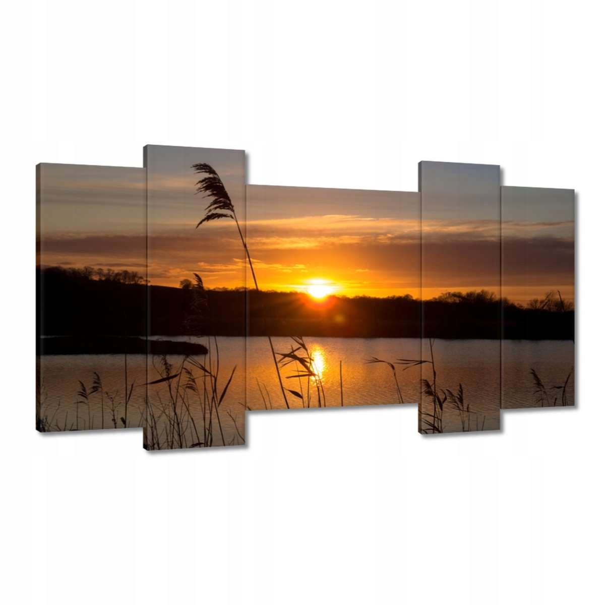 Obrazy 120x65 Západ nad jezerem