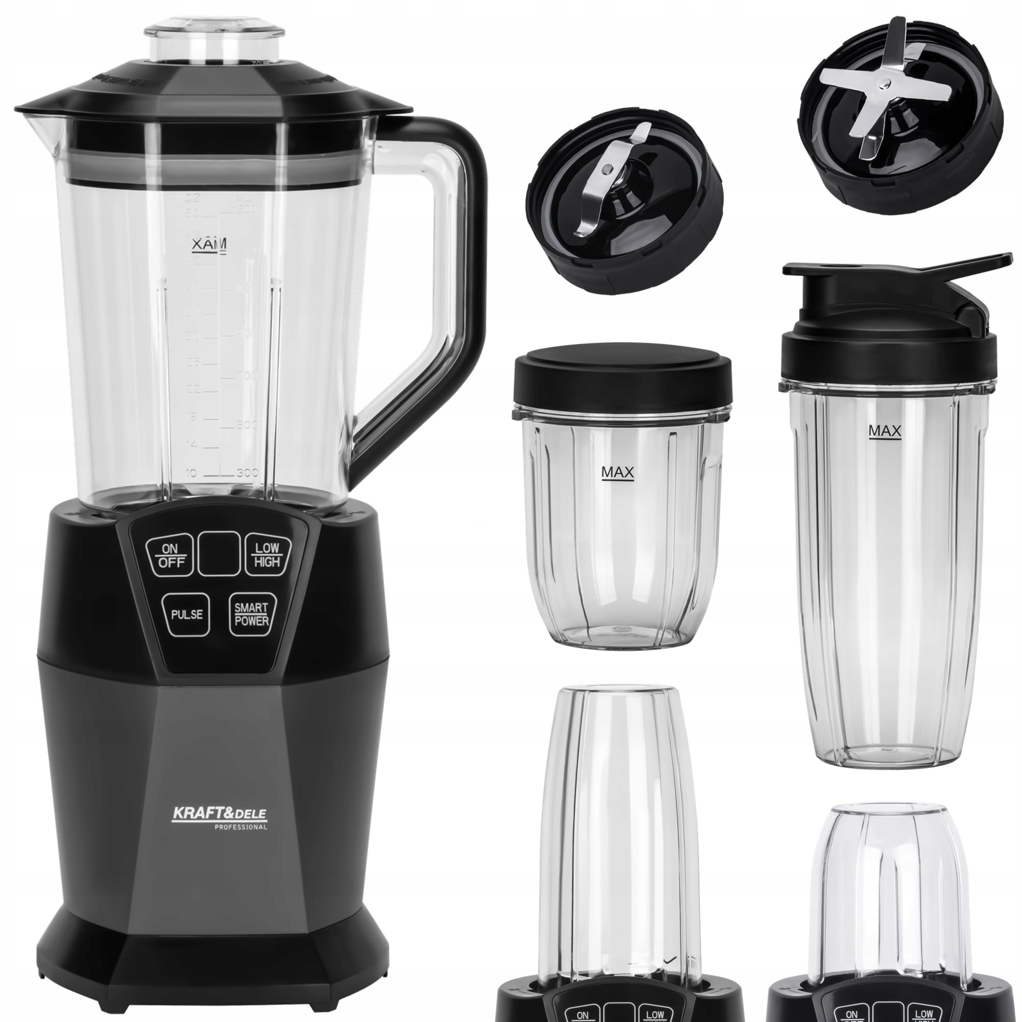 Výkonný kalichový mixér 1850 W, objem 1500 800 400 ml KD4149