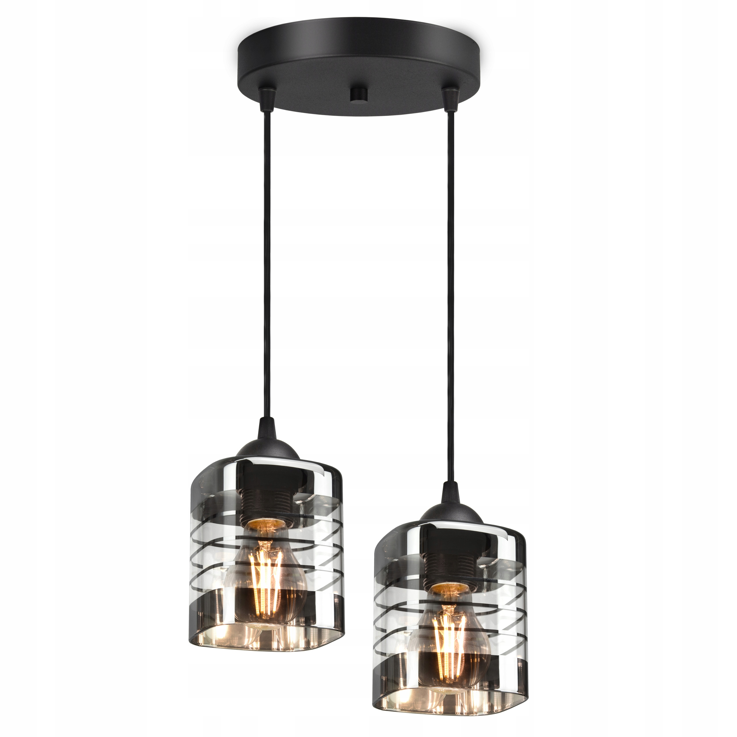

Szklana Lampa Wisząca Sufitowa Żyrandol Plafon Led
