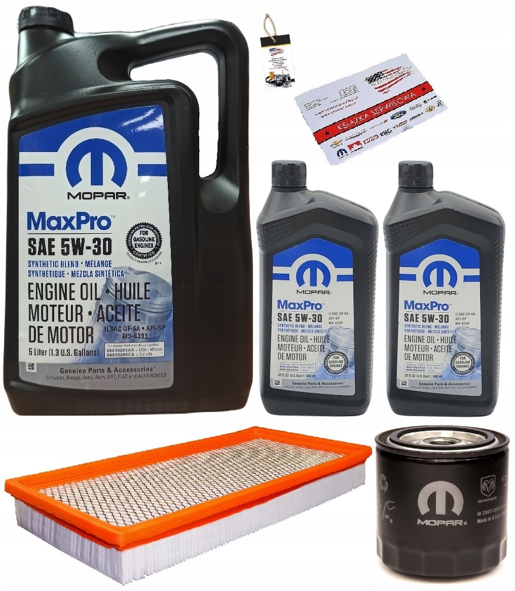 MOPAR 5W30 + FILTRY DODGE DAKOTA 4,7 00-06