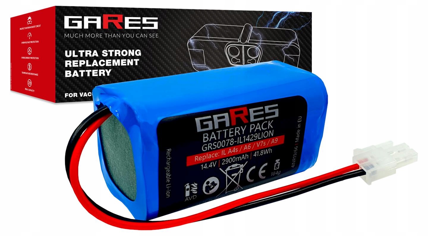 Akumulátor Gares pro Ecovacs 4ICR19/65 Deebot CR130 X580 14,4V 2,9Ah