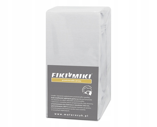 

Fiki Miki Prześcieradło Jersey 160x80 białe